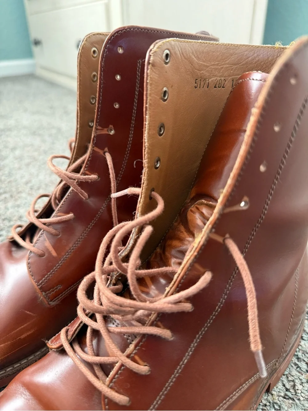 Grenson Lace Up Boots Brown patent Leather Men's US 10
